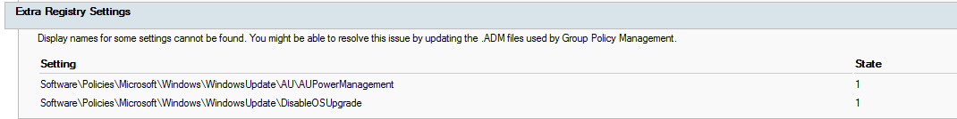 Extra Registry Settings In Group Policy
